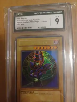 Yu-Gi-Oh Dark Magician LOB-005 Ultra Rare Unlimited CGC 9 Mint - Image 3