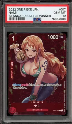 One Piece CCG Nami Standard Battle Winner Japanese ST01-007 PSA 10 Gem Mint - Image 1