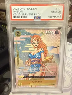 One Piece O-Nami CS 25-26 Event Pack Championship Promo OP06-101 English PSA 10 - Image 1