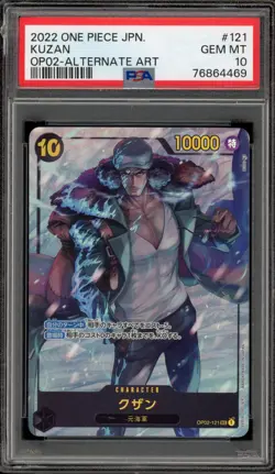One Piece CCG Kuzan Japanese Alternate Art OP02-121 PSA 10 Gem Mint - Image 1