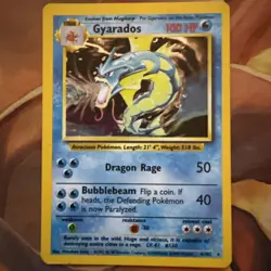 Pokemon Gyarados Holo Rare TCG Card Base Set 6/102 - Image 1