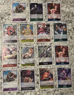 One Piece TCG Adventure On Kami's Island Foil Rare Lot - Lot Of 27 Cards See Pic - Image 2
