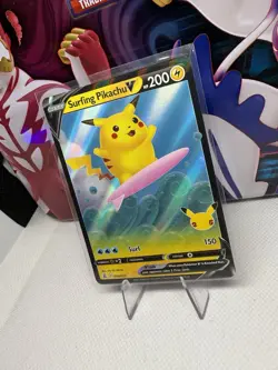 Pokemon Surfing Pikachu V Celebrations 008/025 NM Ultra Rare Holo Card - Image 3