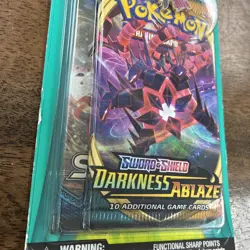 Pokemon Sun & Moon Darkness Ablaze Blister Pack 2 Boosters Mega Mawile Pin - Image 3