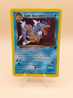Dark Gyarados (Prerelease) Holo Rare Team Rocket 8 Pokemon Card - 1999 SWIRL - Image 1