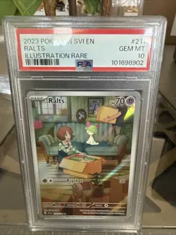 Ralts Scarlet & Violet Illustration Rare Card 211/198 PSA 10 🔥 clean - Image 1