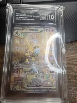Pokemon Alakazam EX TCG S&V 151 Card 201/165 Special Illustration Rare TAG 10 - Image 1