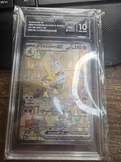 Pokemon Alakazam EX TCG S&V 151 Card 201/165 Special Illustration Rare TAG 10 - Image 2