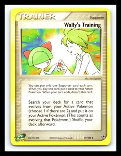 💥 Wally's Training 89/100 EX Sandstorm Pokemon Card - Non Holo 2003 - Image 1