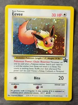 Holographic WOTC Black Star Promotional Pokemon Card: Eevee #11 - Image 1