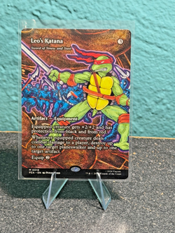 Leo's Katana - Sword of Sinew and Steel Borderless M TMNT PZA 18 NM - Image 1