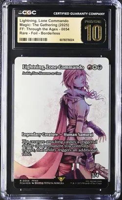 2025 FINAL FANTASY THROUGH THE AGES FOIL LIGHTNING LONE COMMANDO CGC 10 PRISTINE - Image 1