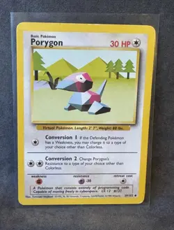 Porygon 039/102 Base Set Regular Pokemon TCG Heavily Played - Image 1