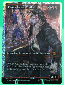 Magic the Gathering TMNT Casey Jones Vigilante #0296 Showcase Fracture Foil - Image 1