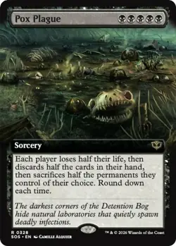 x1 Pox Plague - Extended Art R MTG Secrets of Strixhaven M/NM, English - Image 1