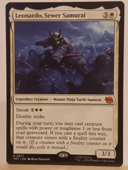 Magic the Gathering MTG - Turtles TMNT Leonardo, Sewer Samurai MYTHIC #17 - Image 1