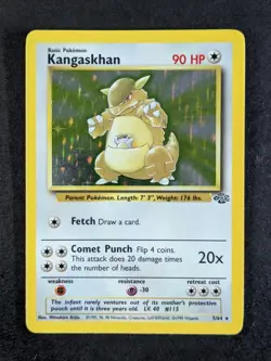 1999 Pokemon KANGASKHAN #5/64 Jungle Unlimited Galaxy Star Holo Rare English - Image 1