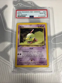 2000 POKEMON NEO GENESIS 1ST EDITION #67 NATU PSA 10 Gem Mint - Image 1