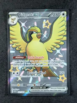 2024 Pokemon PIDGEOT EX #221/091 Paldean Fates Shiny Ultra Rare English - Image 1