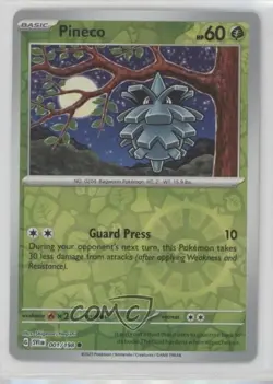 Pineco Reverse Foil Pokemon SV01: Scarlet & Violet #001 - Image 1