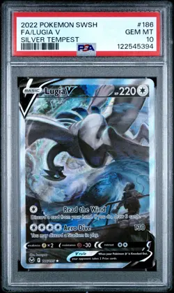 PSA 10 Pokemon Lugia V 186/195 Alternate Art Silver Tempest Ultra Rare Holo - Image 1