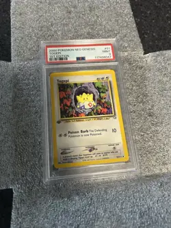2000 Pokemon Neo Genesis 1st Edition Togepi #51 PSA 9 MINT - Image 1