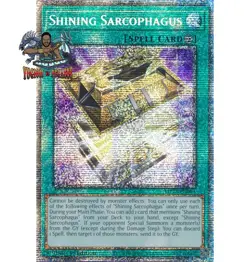 Yugioh! 1x Shining Sarcophagus MP25-EN005 Starlight Rare 1st Ed NM - Image 1