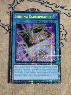 Yugioh Shining Sarcophagus MP25-EN005 1st Edition Starlight Rare NM - Image 1