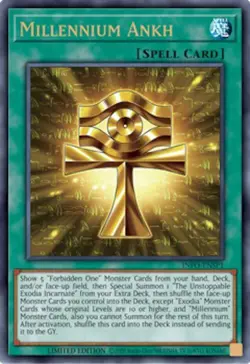 Lightly Played Millennium Ankh - INFO-ENSP1 - Ultra Rare - 1st Edition - YuGiOh - Image 1