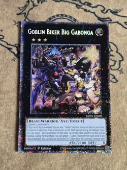 Yugioh Goblin Biker Big Gabonga MP25-EN002 1st Edition Starlight Rare NM - Image 1