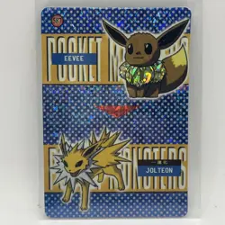 Pokemon Card - Eevee & Jolteon #587 - Vending Machine - Holo Prism Sku391 - Image 1