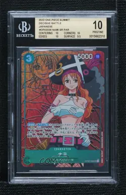 2022 One Piece Card Game: Paramount War OP02 Japanese Nami BGS 10 PRISTINE - Image 1