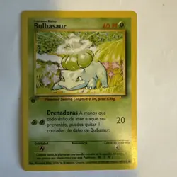 Pokemon Card - Bulbasaur Base Set 1st Edition Spanish 44/102 Common - Image 1