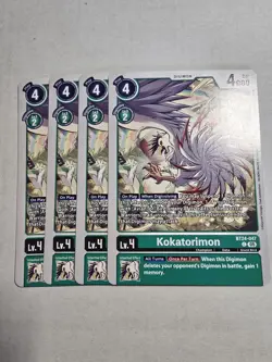 Kokatorimon BT24-047 Playset Time Stranger Digimon Card Game x4 - Image 1