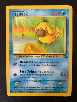 PSYDUCK - 53/62 - FOSSIL - POKEMON CARD - LP - Image 1
