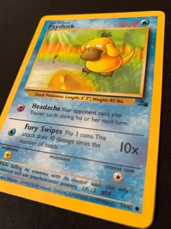 PSYDUCK - 53/62 - FOSSIL - POKEMON CARD - LP - Image 3