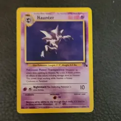 Pokemon Haunter 28/102 Base Set Uncommon Card 1999 Stage 1 Factory Damaged - Image 1