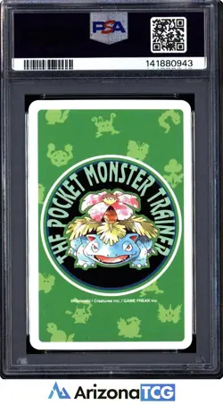 Pokemon 1996 Vulpix Queen Of Clubs 037 Green Playing Card Japanese GEM MT PSA 10 - Image 2
