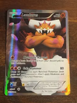 Landorus BW43 Black & White Full Art Black Star Promo Holo Pokemon Card - Image 1