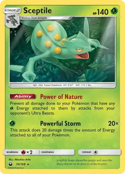 Sceptile 10/168 SM - Celestial Storm Pokemon Card NM - Image 1