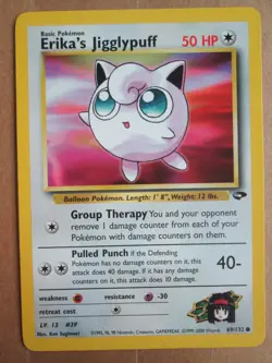 Erika's Jigglypuff - 69/132 - Common WOTC TCG—Gym Challenge Pokemon Card - Image 1
