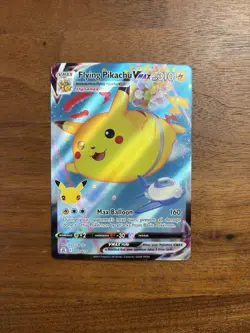 Pokemon TCG Flying Pikachu VMAX Holo Ultra Rare Card 007/025 Celebrations - Image 1