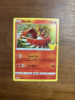 Ho-Oh 001/025 Pokemon Celebrations 25th Anniversary Holo Rare Card NM - Image 1
