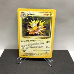 Pokemon TCG Jolteon Jungle Holo No Symbol Error Card 4/64 Unlimited Rare - Image 1