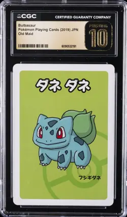 2019 POKEMON PLAYING CARDS JPN OLD MAID BULBASAUR CGC 10 PRISTINE - Image 1