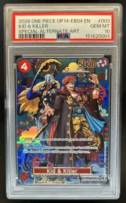 2026 One Piece Kid & Killer Special Card Alt Art #EB01-003 PSA 10 GEM MINT - Image 1
