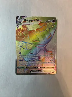 Pokemon Dragapult VMAX Secret Rare Full Art Holo 197/192 Rebel Clash Card - Image 1