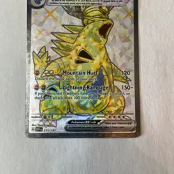 Pokemon Cards Tyranitar ex 211/197 Ultra Rare Full Art Obsidian Flames - NM/M - Image 4