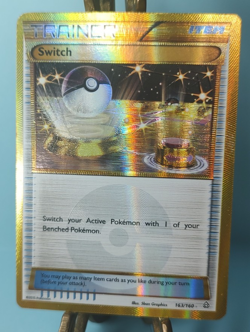 Pokemon Switch (163 Secret Rare) 163/160 XY - Primal Clash Holo Trading Card TCG - Image 1