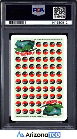Pokemon Stadium 1998 Bulbasaur Jack Of Spades Green Playing Card Japanese PSA 10 - Image 2